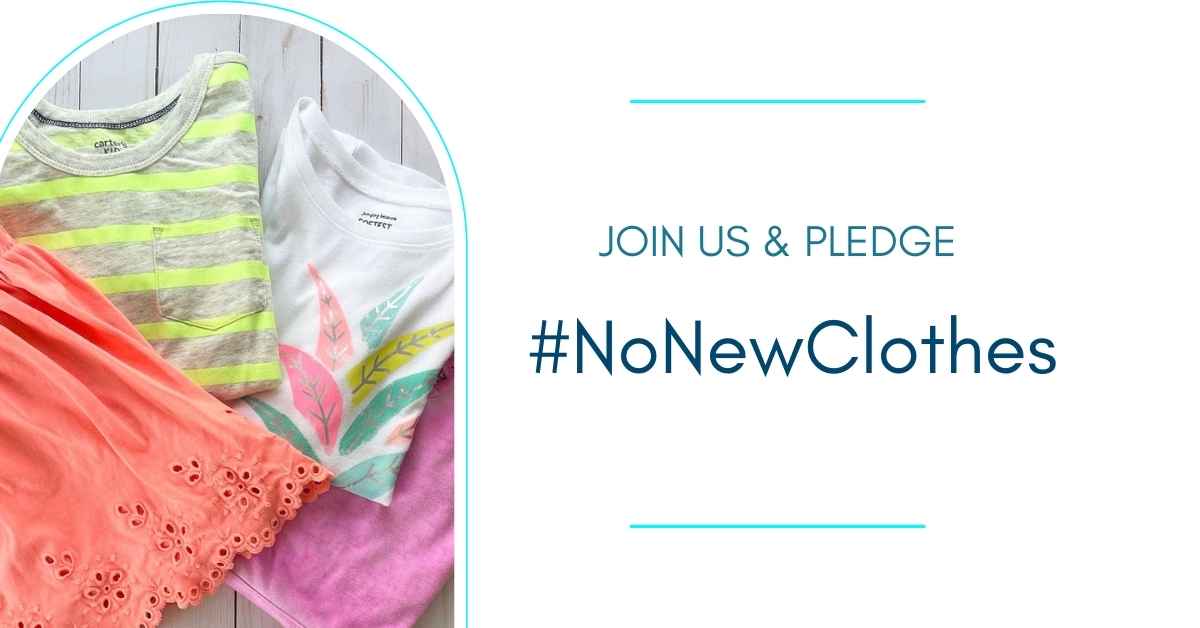 secondhand clothes, no new clothes pledge